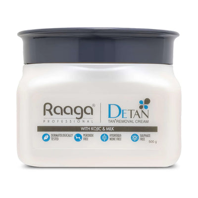 Raaga Professional De-Tan Pack | Tan Removal Cream with Kojic Acid & Milk (500gm)