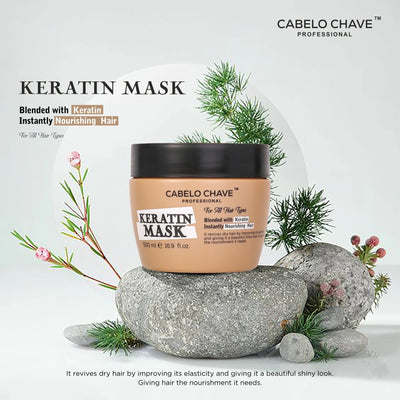 CABELO CHAVE Keratin Hair Mask for Men & Women - 500ml