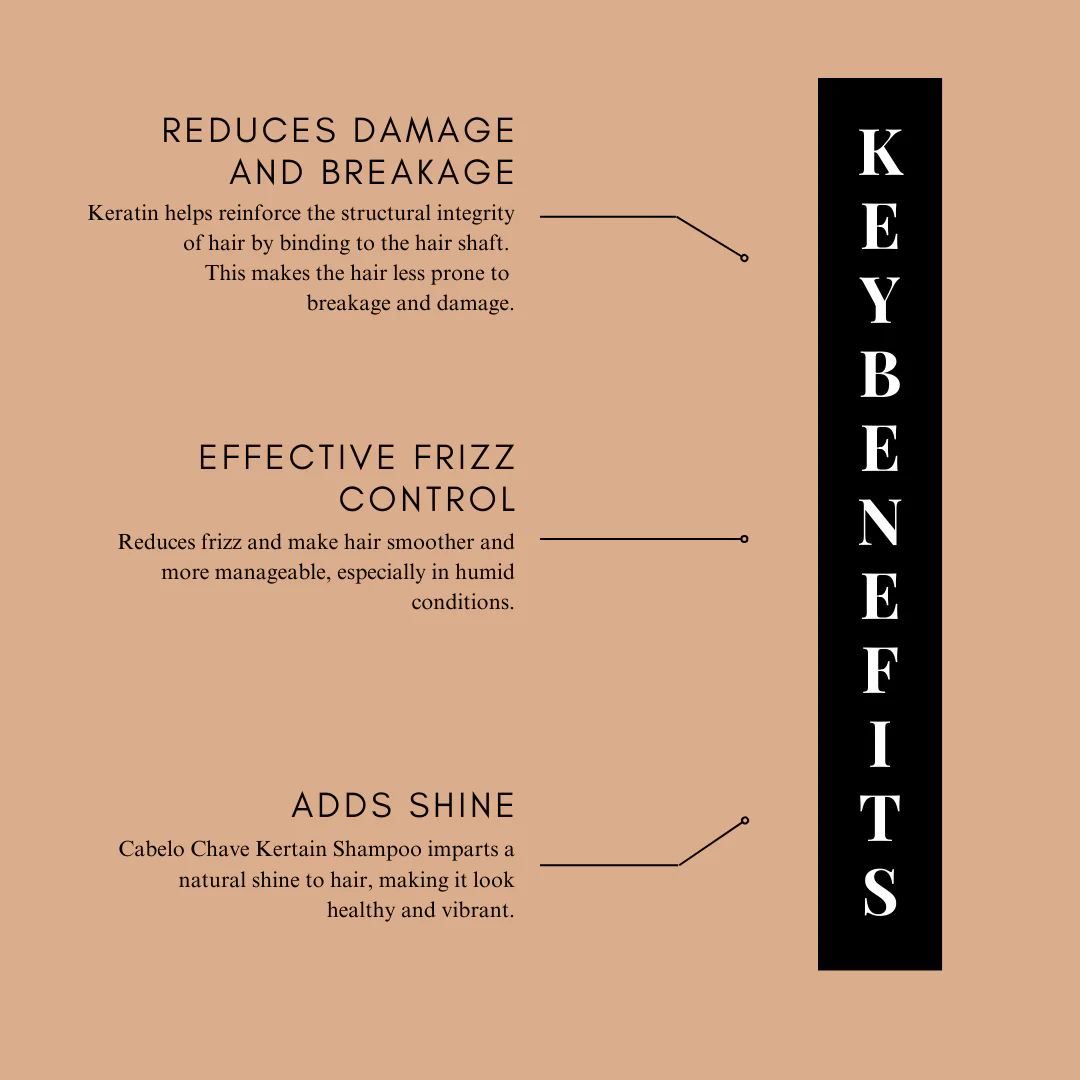 Cabelo Chave Professional Keratin Shampoo 300ML