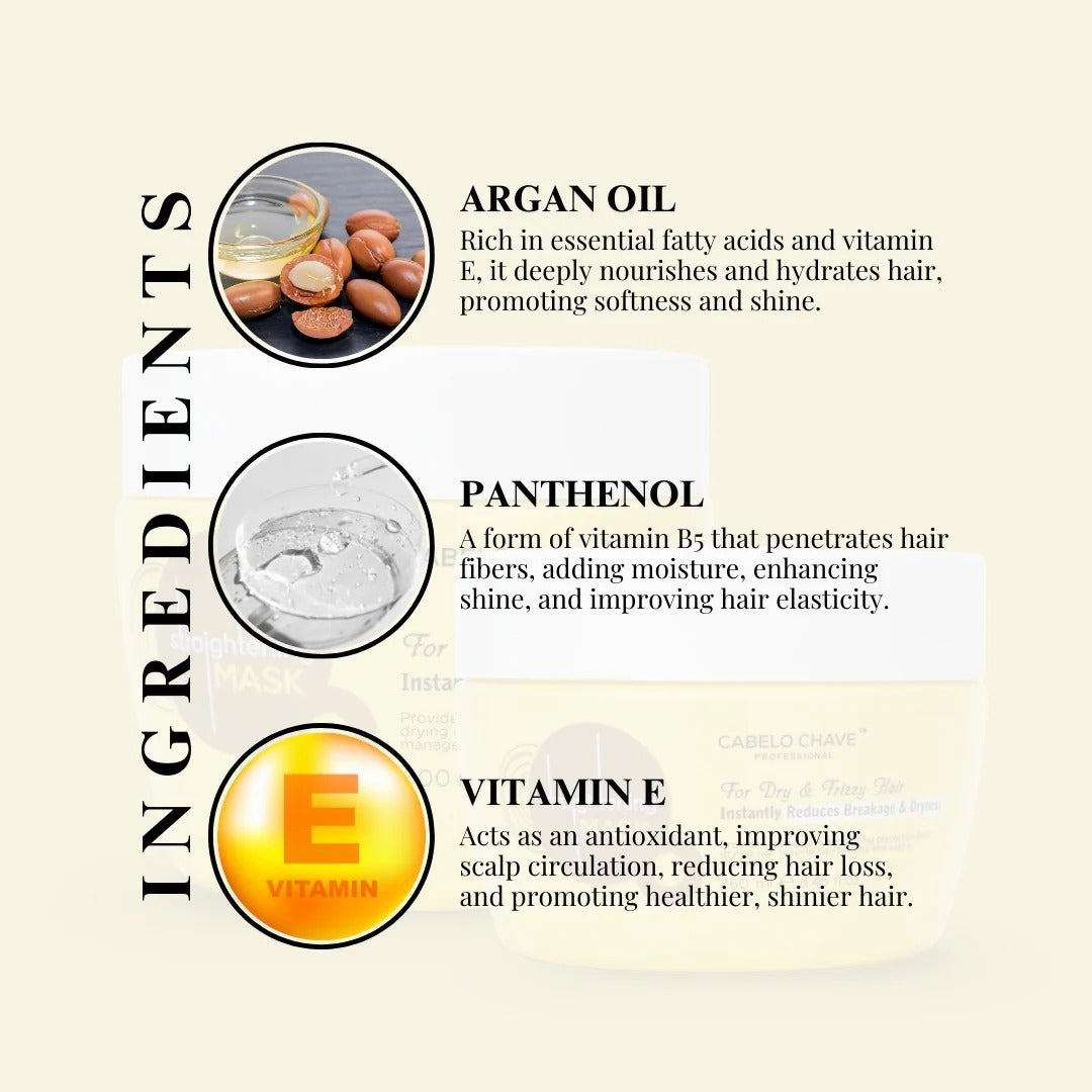 Cabelo Chave Straightening Mask – Smooth & Sleek Hair Solution