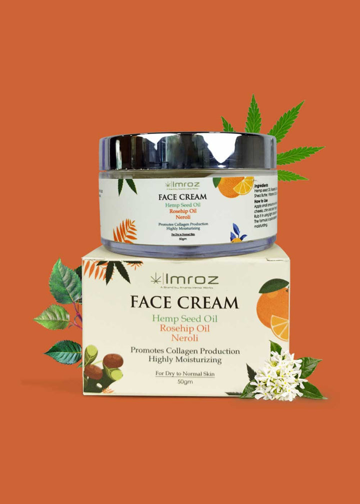 IMROZ Face Cream with Hemp Seed Oil & Rosehip Oil