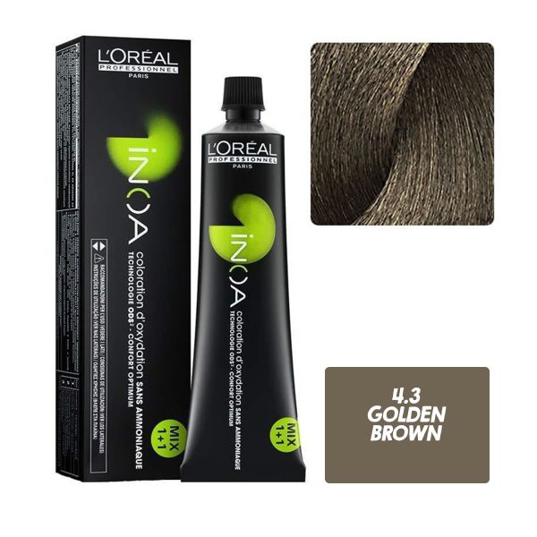 L'oreal Professionnel Paris INOA Ammonia-free Permanent Hair Color - 4.3 (Golden Brown)