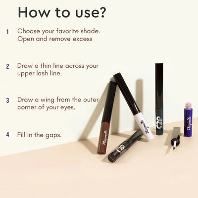 CP2 Playmate Eyeliner Matte Colours (ROYAL WHITE 02),(DENIM BLUE 03),(BAKED BROWN 04)