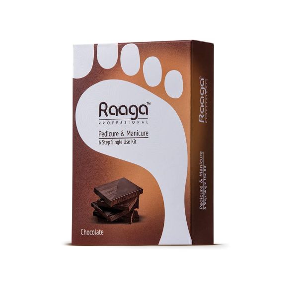 Raaga Professional Chocolate Pedicure and Manicure 6 Step Single Use Kit (63gm)